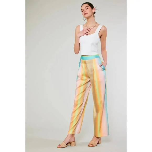 NWT Current Air Pristmatic Gradient Wide Leg Pants - Picture 1 of 13